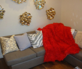 Throw Blanket  Bed Spread Soft 50 x 60 faux fur Mongolian Lhama