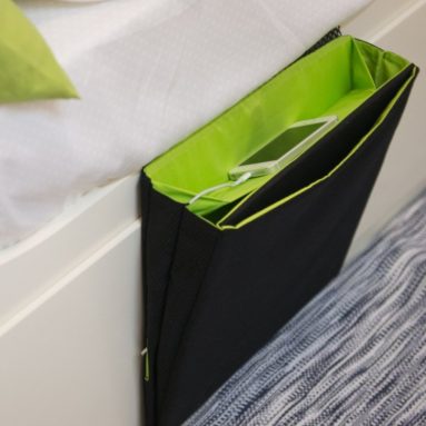 Tidy Bedside Caddy charge and store gadgets while you rest