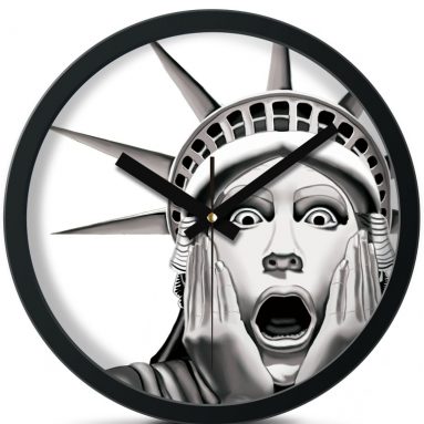 Time Roaming 10″ Modern Decor Silent Metal Wall Clock