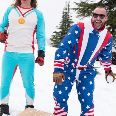 Tipsy Elves Men’s American Flag USA Ski Suit