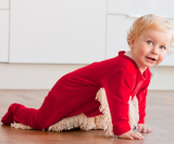 Toddler Helps Cleaning the House