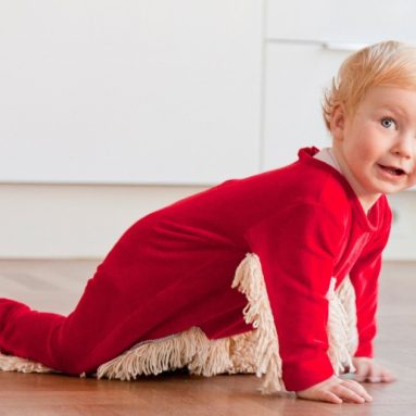 Toddler Helps Cleaning the House