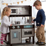 Toddler Play Kitchen with Metal Accessory Set