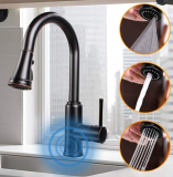 Touchless Kitchen Sink Faucets with Pull Down Sprayer