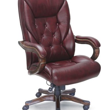Traditional Oxblood Faux Leather Standard Executive Chair