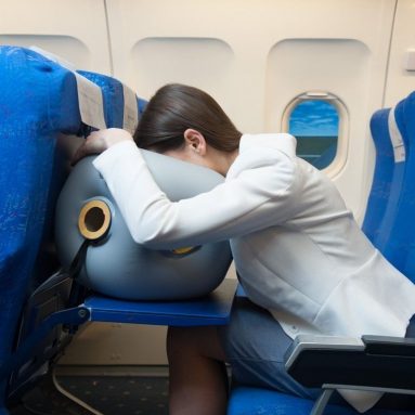 Travel Pillow Inflatable APUS Relax: For Healthy Sleep On Air Plane – Best For Your Neck And Back
