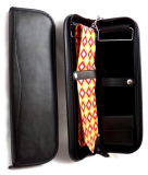 Travel Tie Case Black Leather