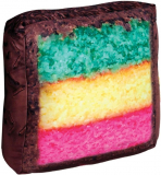 Treats 3D Chocolate Scented Pastel Rainbow Cake Microbead Pillow