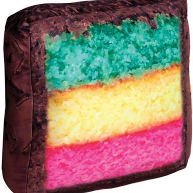 Treats 3D Chocolate Scented Pastel Rainbow Cake Microbead Pillow
