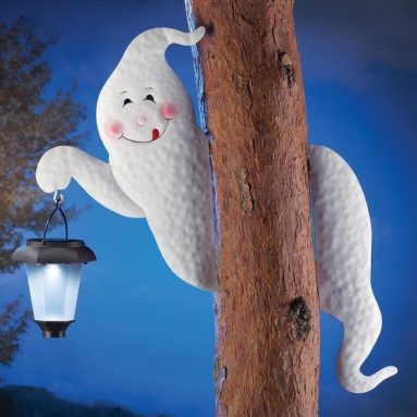 Tree Ghost With Solar Lantern