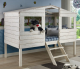 Tree House Loft Beds for Kids & Free Storage Pockets