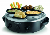 Triple Dipper Food Warmer with Portable Lid