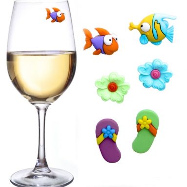 Tropical Paradise Magnetic Wine Charms