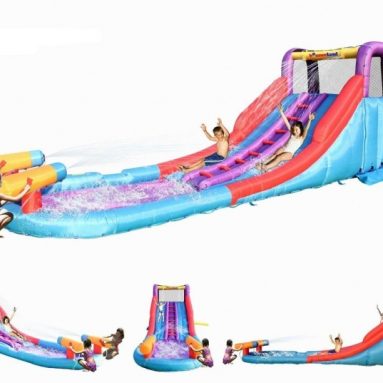 Twin Rapids Inflatable Water Slides with Water Guns
