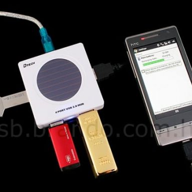 USB Solar Charging 4-Port Hub