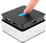 USB Push-Push 4-Port Hub Combo