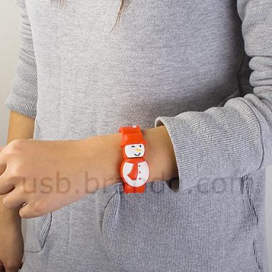 USB Snowman Wrist Band Flash Drive