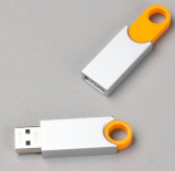 USB 3.0 Orange Silver Sliding USB Flash Memory Drive 64GB