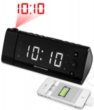 USB Charging Alarm Clock Radio with Time Projection