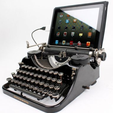USB Typewriter Computer Keyboard  iPad Dock