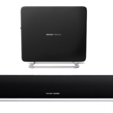 Ultra-Slim Home Entertainment Soundbar with Compact Subwoofer