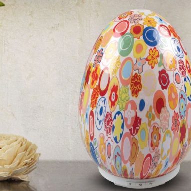 Ultrasonic Estelle Glass Aromatherapy Aroma Cool Mist 7 Color Lights