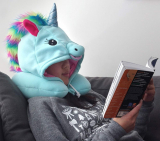 Unicorn Hooded Animal Travel Neck Pillow