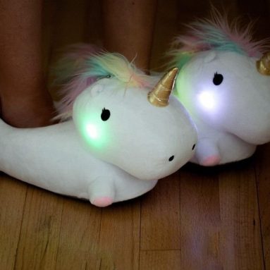 Unicorn Light Up Slippers