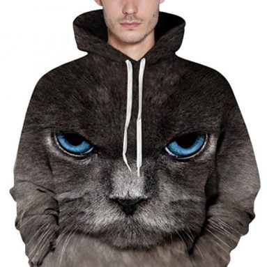 Unisex 3D Printed Drawstring Hoodie Pullover Sweatshirt