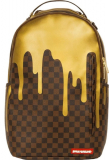 Unisex-Adult Gold Checker Drips Backpack