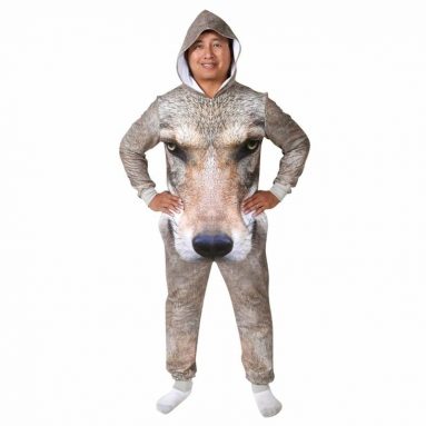 Unisex-Adult Sublimated Animal Print Full Body Jumpsuit