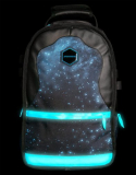 Unisex Polyester Gammaxy (Glow) Blue Backpack