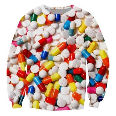 Unisex Sweaters 3D Print Medicine Capsule