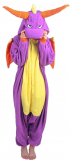 Unisex-adult Kigurumi Onesie Purple Dragon Kigurumi Pajamas