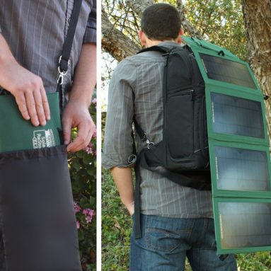 Universal 14-watt Folding Solar Charger w/ Dual USB Ports  Ultra-slim Panels