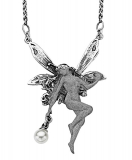Pearl Fairy Necklace in Sterling Silver