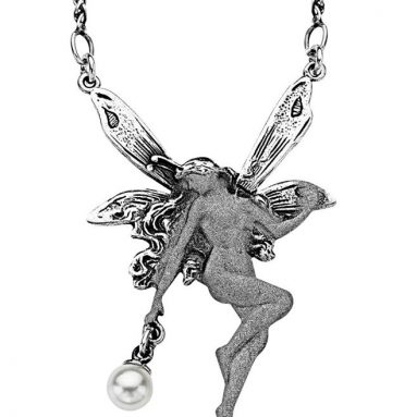 Pearl Fairy Necklace in Sterling Silver