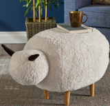 Velvet Sheep Ottoman