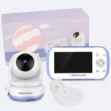 Video Baby Monitor with 4.3″ LCD Split Screen-Viewing Up to 4 Cameras