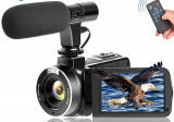 Video Camera Vlogging Camera with MicrophoneFull HD 1080p 30fps 24.0MP Video Camcorder