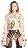 Viktor Luna Women’s Spiked Leather Jacket