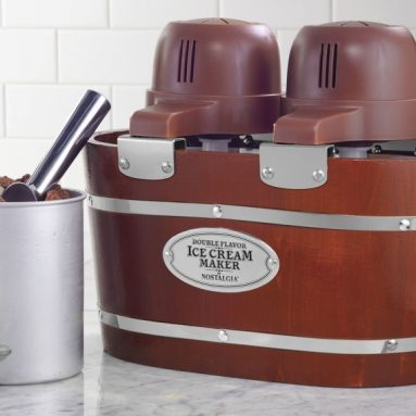 Vintage Collection 4-Quart Double Flavor Electric Ice Cream Maker