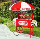 Vintage Collection Hot Dog Vending Cart with Umbrella