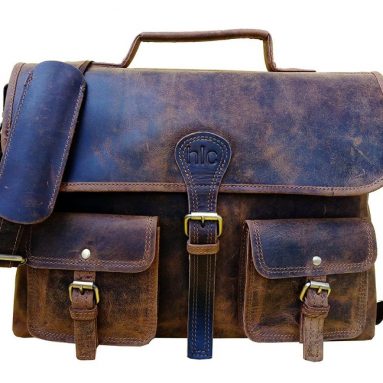 Vintage Leather Laptop Bag 15 Messenger Handmade Briefcase
