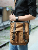 Vintage Military Canvas Messenger Bag