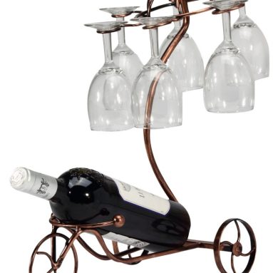 Vintage Parisian Style Bronze Tricycle 6 Wine Glass