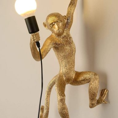 Vintage Resin Monkey Light Wall Lamp