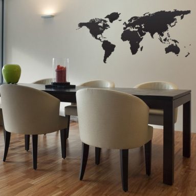 Vinyl Wall Art Decal Sticker World Map Globe Earth Country