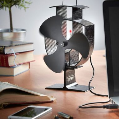 VonHaus 2 in 1 Wood Stove Eco Fan with USB