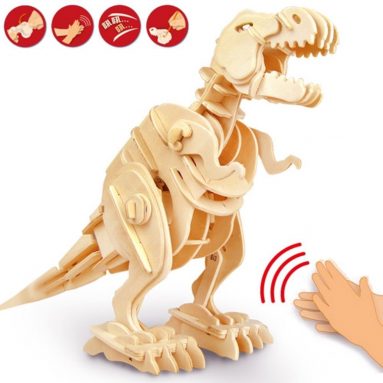 Walking T-Rex Robotic Dinosaur Wooden Model intelligence Toy